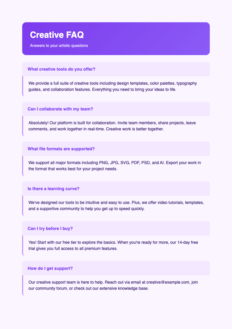 Purple creative Q&A